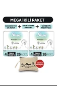 Sleepy Bio Natural Premium Plus Hijyenik Ped Mega Paket Gece Extra 26x2 (52 Adet) + Cüzdan Hediyeli thumbnail 1