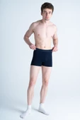 Mercan Erkek Lacivert 6'lı Pamuklu Esnek Premium Likralı Boxer - 1