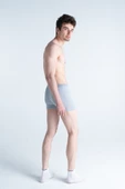 Mercan Erkek Gri 6'lı Pamuklu Esnek Premium Likralı Boxer - 3