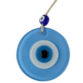 Mini Boy Bebe Mavisi Nazar Boncuklu Duvar Süsü 10 Cm Cam Duvar Dekoru - 2