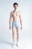 Mercan Erkek Gri 6'lı Pamuklu Esnek Premium Likralı Boxer - 1