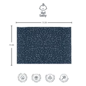 1 Adet Lacivet Yıldız Desenli 75X75 cm %100 Pamuk Tek Katlı Müslin Kumaş Bebek Örtüsü. - 3