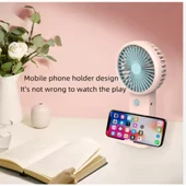 Şarjlı Masa Ve El Fanı Taşınabilir Şarjlı Edilebilir Mini Fan - 2