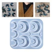 Epoksi Silikon Kalıp Çoklu Anahtarlık Farklı Boylarda Yarım Ay Kolye Küpe Kalıbı thumbnail 1