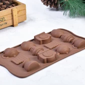 Silikon Kek Kalıp Minik Çaydanlık Saat ve Kahve Kalıbı Şeker Hamuru Jelibon Silikon Kalıbı - 5