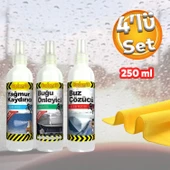 Kış Bakım 4'lü Set Otomobil Araba Araç Kar Cam Ayna Buğu Önleyici Yağmur Kaydırıcı Buz Çözücü Bez - 1
