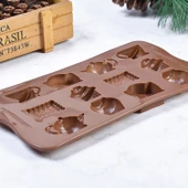 Silikon Kek Kalıp Minik Çaydanlık Saat ve Kahve Kalıbı Şeker Hamuru Jelibon Silikon Kalıbı - 3