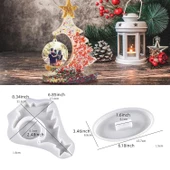 Epoksi Reçine Silikon Yılbaşı Noel Çam Ağacı Fotoğraf Çerçevesi Dekoratif Resimlik Kalıbı - 6