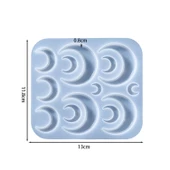 Epoksi Silikon Kalıp Çoklu Anahtarlık Farklı Boylarda Yarım Ay Kolye Küpe Kalıbı thumbnail 6