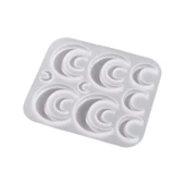 Epoksi Silikon Kalıp Çoklu Anahtarlık Farklı Boylarda Yarım Ay Kolye Küpe Kalıbı thumbnail 5