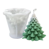 Silikon Kalıp Dekoratif Yılbaşı Noel Ağacı Noel Dekorasyon Mum Kalıbı 11.7X11 CM thumbnail 1