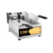 Emirmakine Büfe Tipi 3+3 Litre Elektrikli Fritöz Makinesi 1-Kalite - 1