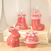 Silikon Kalıp Dekoratif Yılbaşı Kar Ayakkabı Çorap Noel Dekorasyon Mum Kalıbı 10.4X7.1 CM - 3