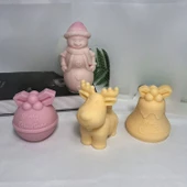 Silikon Kalıp Dekoratif Yılbaşı Kar Ayakkabı Çorap Noel Dekorasyon Mum Kalıbı 10.4X7.1 CM - 6