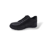 Zerhan 164 Erkek Siyah Bağcıklı Fermuarlı Hakiki Deri Kauçuk Taban Ayakkabı thumbnail 3