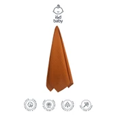 1 Adet Tarçın Renk 100X120 cm %100 Pamuk Tek Katlı Müslin Kumaş Bebek Örtüsü. - 1