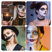 Epoksi Silikon Kalıp Cadılar Bayramı İskelet Kuru Kafa Modelleri Delikli Kolye Küpe Kalıbı - 2