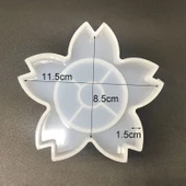Epoksi Reçine Silikon Kalıp Taş Tozu Sakura Çiçeği Bardak Altlığı Kalıbı - 6