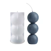 Epoksi Reçine Silikon Kalıp Taş Tozu Dikey Bubble Mum Kalıbı - 1