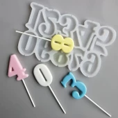 Silikon Kalıp Pasta Yaş Rakamları Lolipop Şeker Rakam Kalıbı - 2
