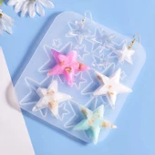 Epoksi Silikon Kalıp Çoklu Anahtarlık Farklı Boylarda Yıldız Kolye Küpe Kalıbı - 4