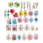 Epoksi Silikon Kalıp Çoklu Anahtarlık Geometrik Model Delikli Kolye Küpe Kalıbı - 2