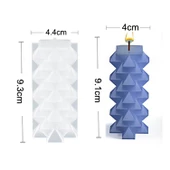 Epoksi Reçine Silikon Kalıp Taş Tozu Desenli Dikey Piramit Mum Kalıbı thumbnail 3