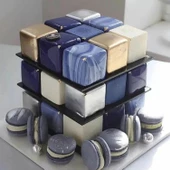 Silikon Kalıp Kare Sabun Taş Tozu Ve Kek Çikolata Kalıbı 4 Lü thumbnail 5