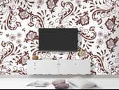 Borda Çiçek Motifli Duvar Kağıdı thumbnail 3