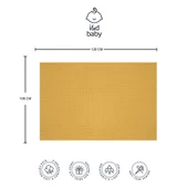 1 Adet Hardal Renk 100X120 cm %100 Pamuk Tek Katlı Müslin Kumaş Bebek Örtüsü. - 3