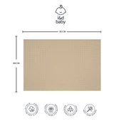 1 Adet Haki Renk 80X90 cm %100 Pamuk Tek Katlı Müslin Kumaş Bebek Örtüsü. - 3