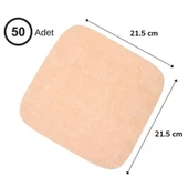 50 Adet Air Fryer Pişirme Kağıdı Tek Kullanımlık Yağ Su Geçirmez Yapışmaz Deliksiz Düz Kare Model - 3