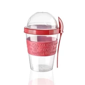 Woody Sofia Taken Go Kapaklı Kaşıklı Pratik Taşınabilir Meyveli Yoğurt Kabı - 6