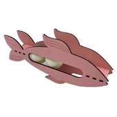 Woody Sofia Kediler İçin Ahşap 2 Toplu Eğimli Sevimli Balık Şeklinde Eğitim Amaçlı Oyuncak - 3