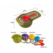 Woody Sofia Pratik Ölçü Kaşığı Kabı 5li Şeker Baharat Sıvı Ölçer Aparat - 5