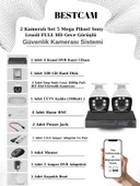 BESTCAM 2 Kameralı Set 5 Mega Piksel Sony Lensli FULL HD Gece Görüşlü Güvenlik Kamera Seti 500 GB Hard disk - 1