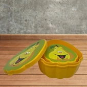Woody Sofia 2'li İç İçe Geçebilen Armut Model Saklama ve Beslenme Kabı Seti (550 ml + 250 ml) - 2