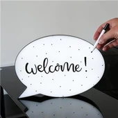 Woody Sofia Kalemle Yazılabilen Konuşma Balonu Görünümlü Işıklı Mesaj Panosu - 6