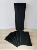 5 Adet Siyah 100X300 Kristal Tül Düğün Bohça Süsü Nikah Bohça Süsü Nişan Bohça Süsleme Tülü - 1