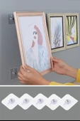 Woody Sofia Süper Güçlü Çerçeve Askısı Pin Delgisiz Vidalı Tırnak Kanca Yapışkanlı Raf Tutucu Askı 5li thumbnail 8