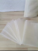 5 Adet Ekru 100X300 Kristal Tül Düğün Bohça Süsü Nikah Bohça Süsü Nişan Bohça Süsleme Tülü - 2