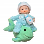 Woody Sofia Decotown Hediyelik Sevimli Mavi Bebek Biblo Polyester Süs Eşyası - 1