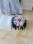 5 Adet 100X300 Kristal Bohça Süsleme Tülü 5 Adet Bohça Süsü Düğün Nikah Kına Bohçası Süsü - 2