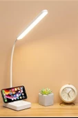Woody Sofia İnce Uzun USBli Dokunmatik 3 Kademeli 360 Derece Özel Göz Korumalı led Lityum Masa Lambası - 7