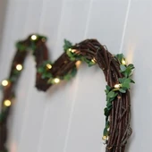 Woody Sofia Yapraklı Dekorlu 3 Metre Peri Led Pilli  Işık Yılbaşı Aydınlatma - 5