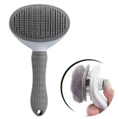 Woody Sofia Kedi Köpek Tüy Toplayıcı Kendini Temizleyebilen Ergonomik Rahat Evcil Hayvan Tarağı Gri - 1