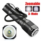 F.B.I F-82 T6 Led Zoomlu 2000 LM Yüksek Işık Şarjlı El Feneri - 3