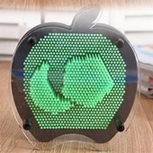 Woody Sofia Elma Şeklinde Pin Art Dekoratif 3D Çivi Sanatı Filografi Tahtası - 1