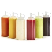 Woody Sofia Şeffaf Kapaklı Sızdırmaz Yağlık Sosluk Şişesi Plastik Yağdanlık 400 ml AP-9028 - 3