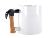 Woody Sofia İlginç Hediyelik Çekiç Kulplu Tasarımlı Seramik Kupa Bardağı - 2